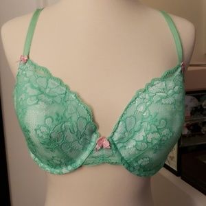 Adore Me Green Lace Bra